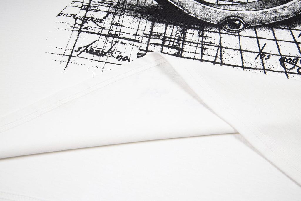 ASAALL White Graphic Short-Sleeve T-Shirt — detail
