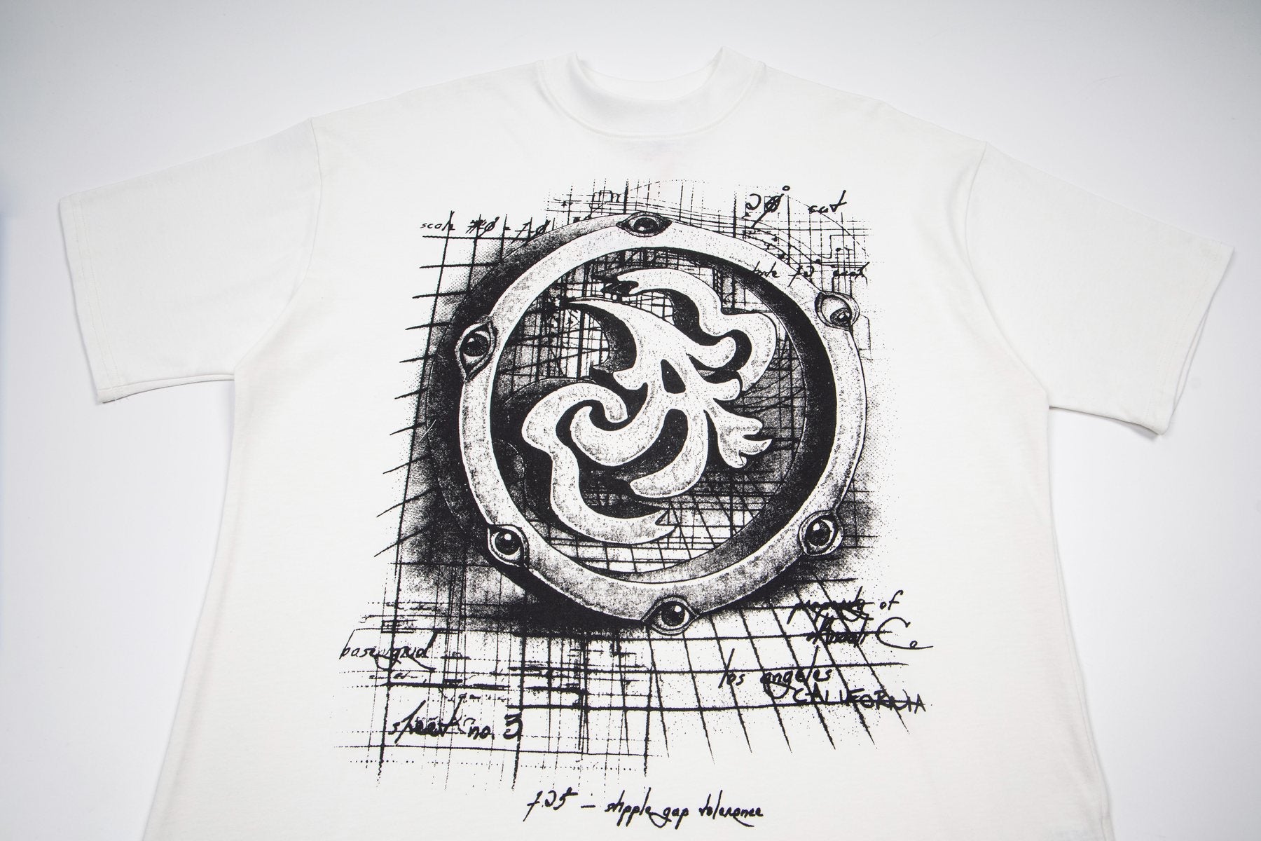 ASAALL White Graphic Short-Sleeve T-Shirt — detail
