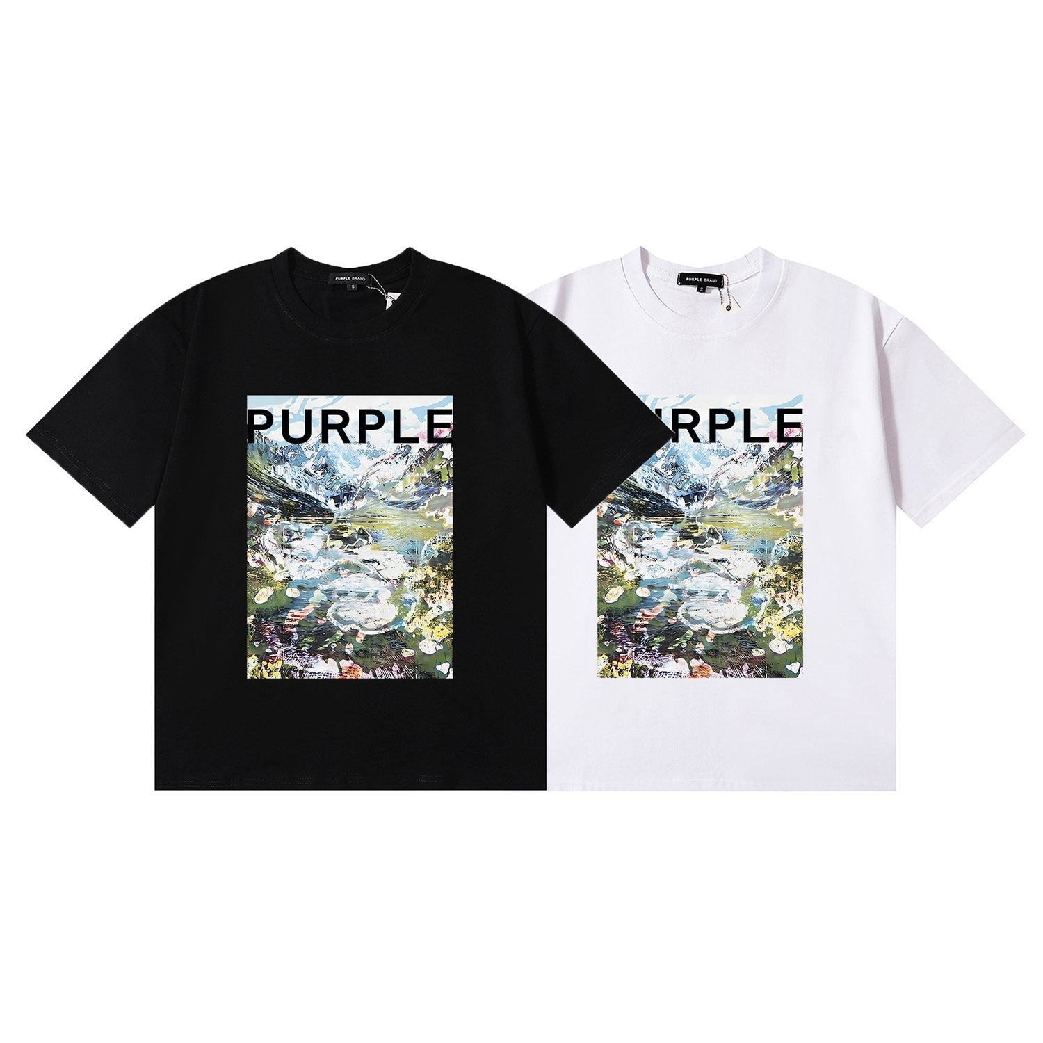 Purple Brand Landscape Graphic Short-Sleeve T-Shirt — comparison