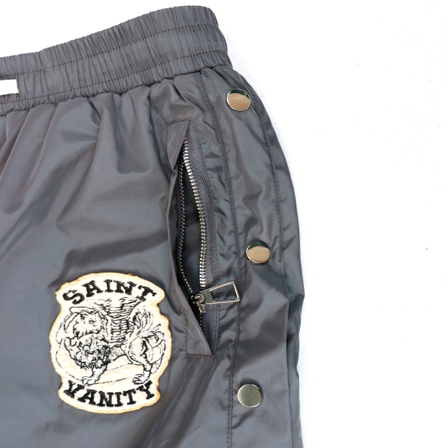 SAINT Vanity Patch Hooded Jacket & Snap-Pant Matching Set — detail