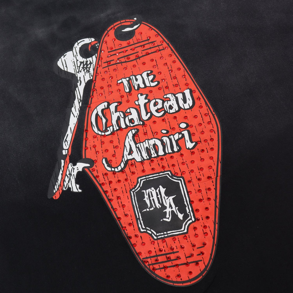 AMIRI The Chateau Rhinestone Graphic T-Shirt — detail