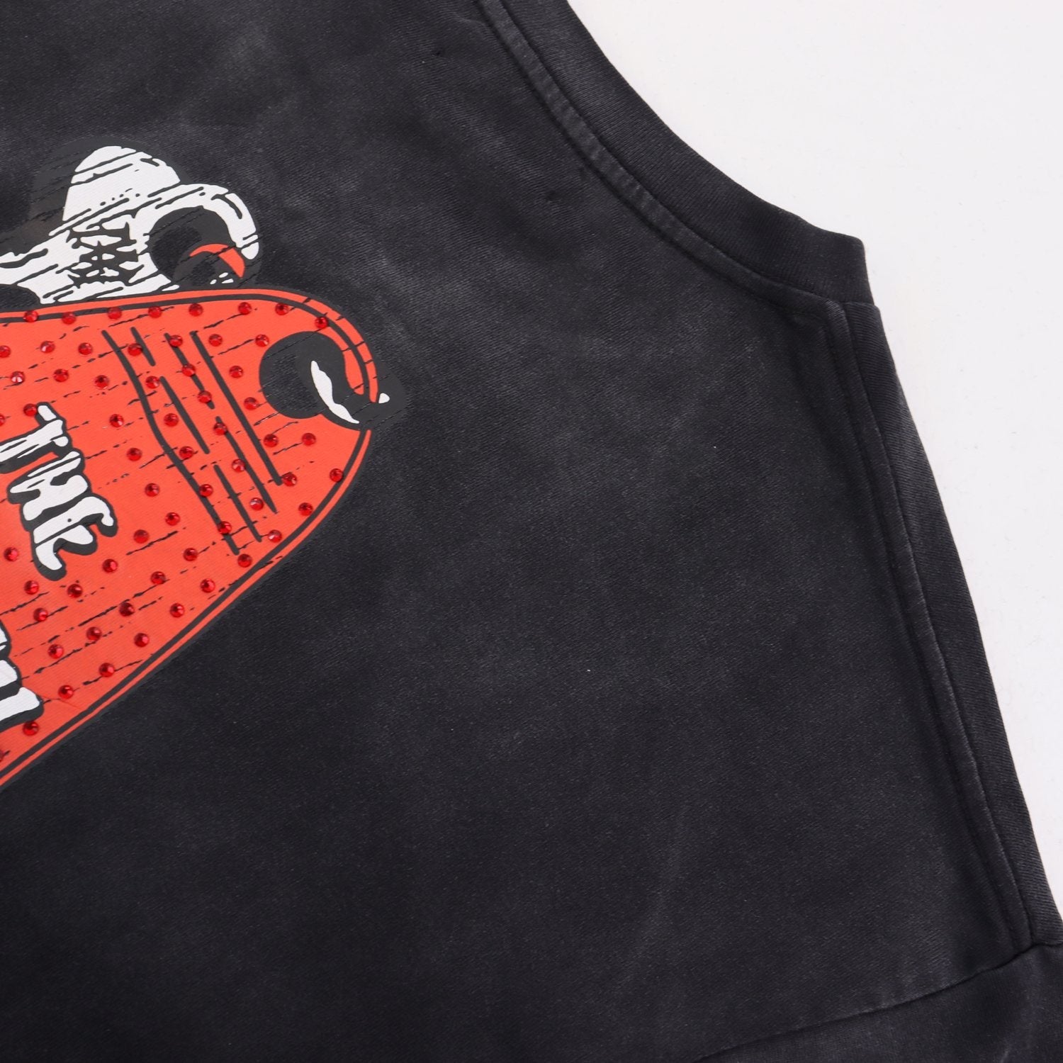 AMIRI The Chateau Rhinestone Graphic T-Shirt — detail