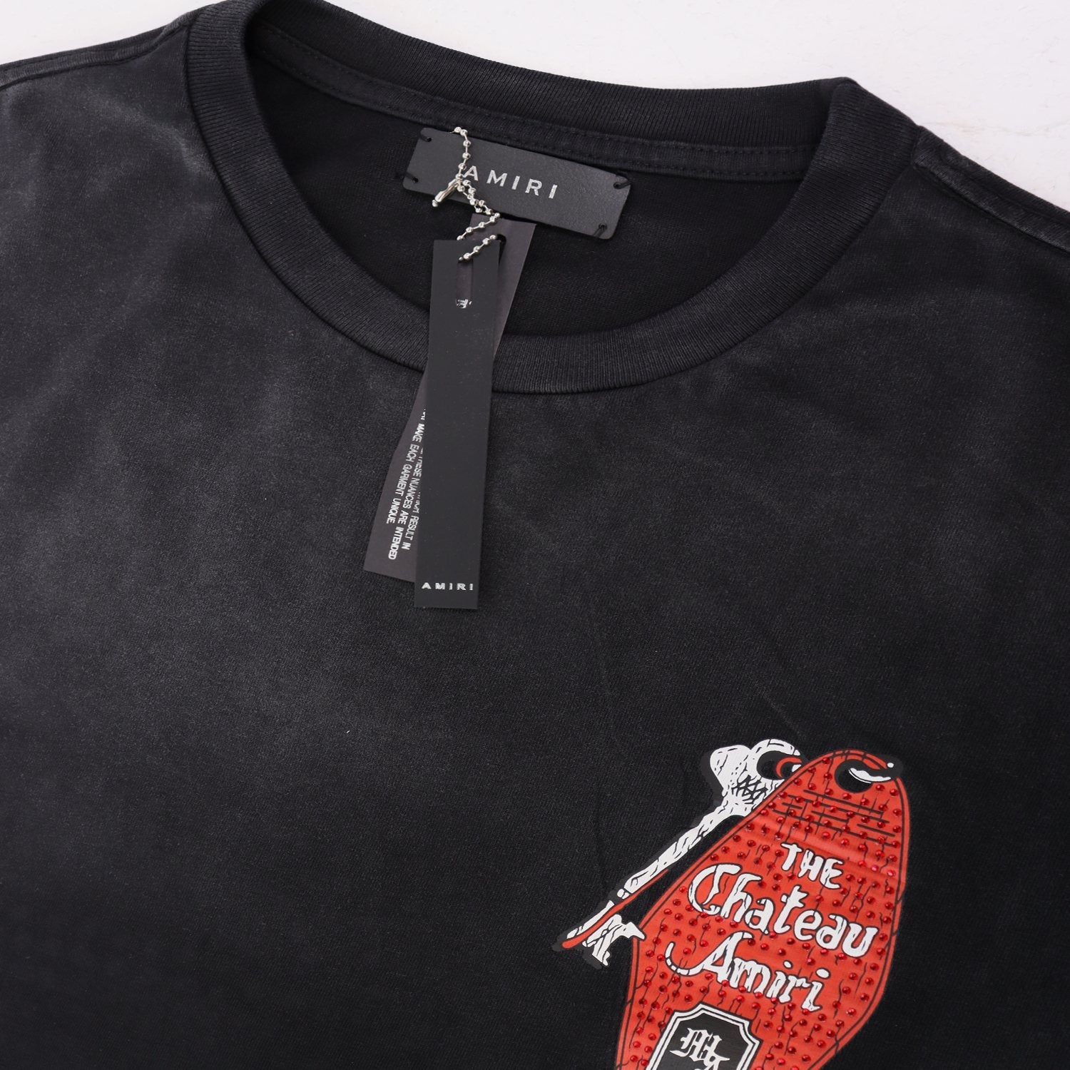 AMIRI The Chateau Rhinestone Graphic T-Shirt — hang_tag