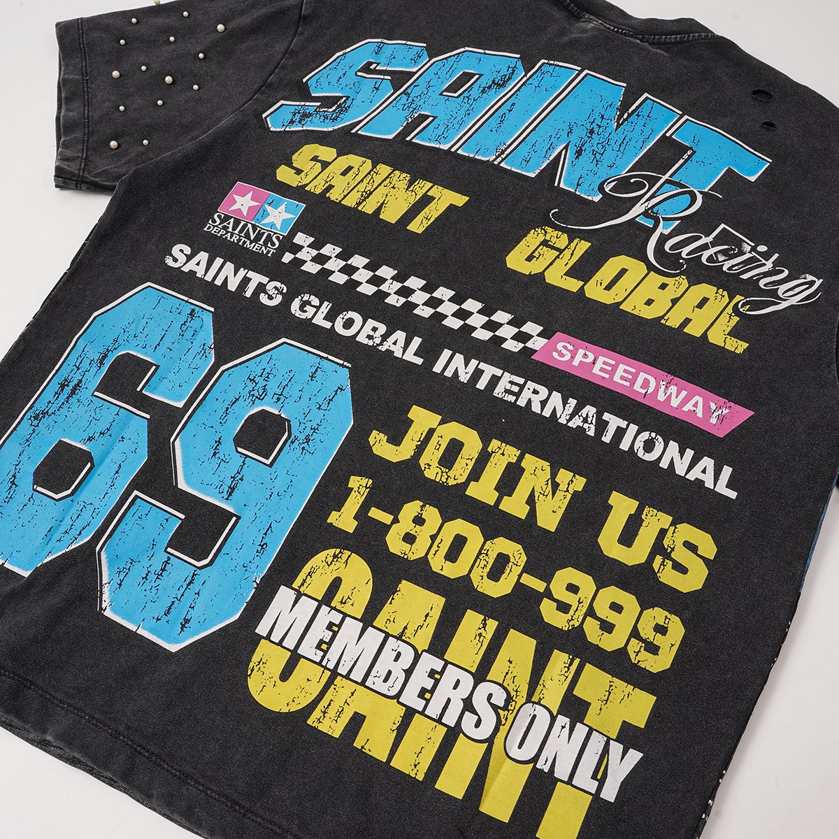 SAINT Racing Motorcycle Graphic T-Shirt — detail
