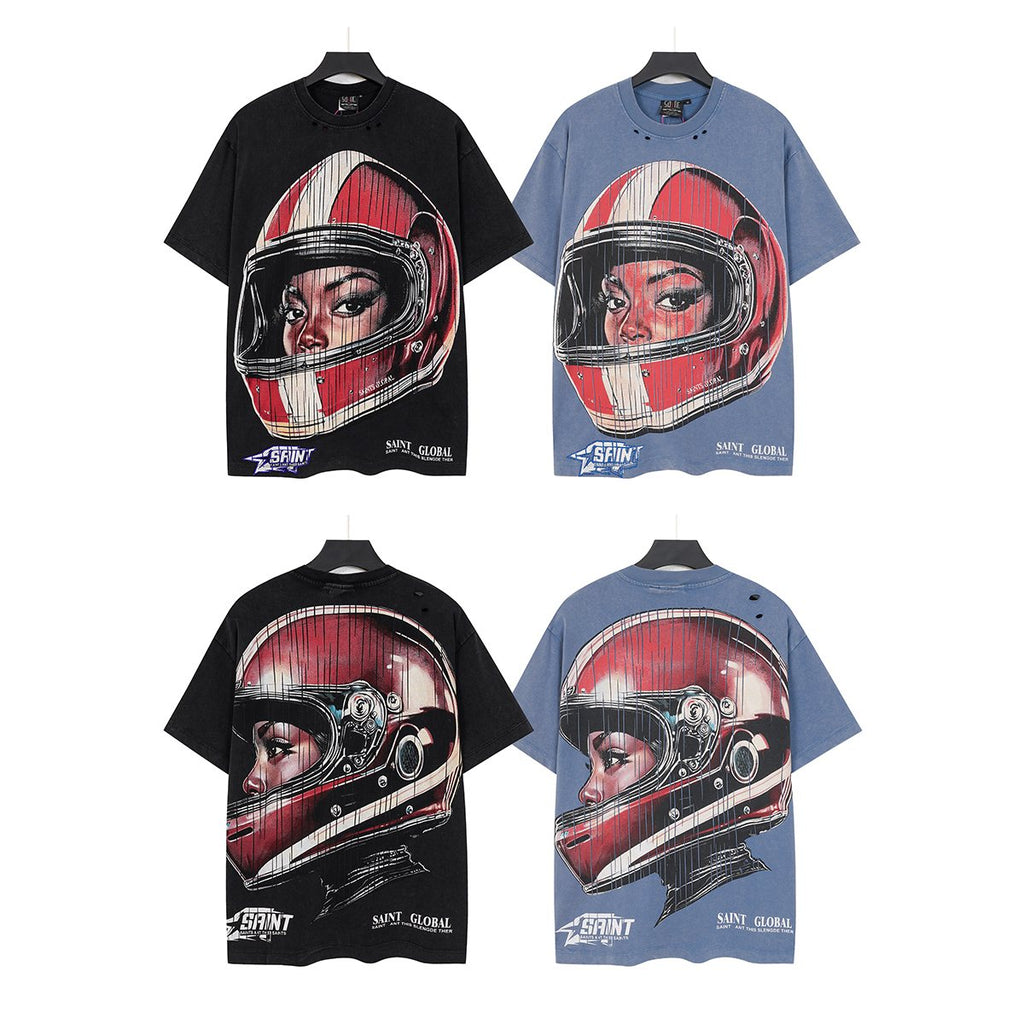 SAINT Washed Rhinestone Graphic T-Shirt — comparison