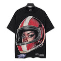 SAINT Washed Rhinestone Graphic T-Shirt — front