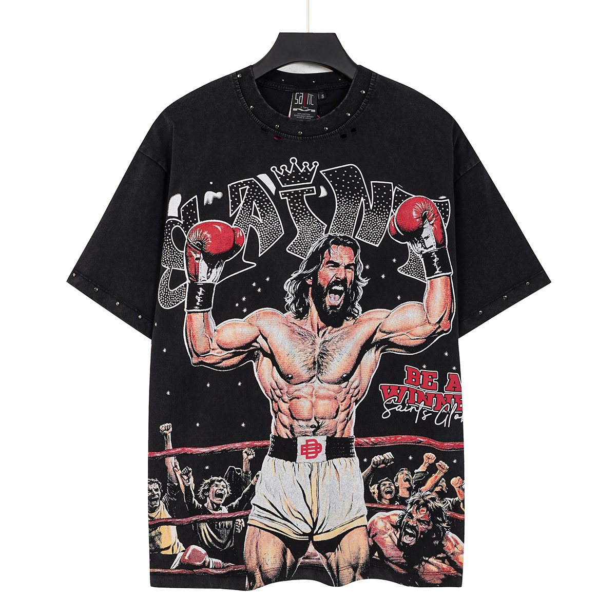 SAINT Boxing Graphic Washed T-Shirt — hero