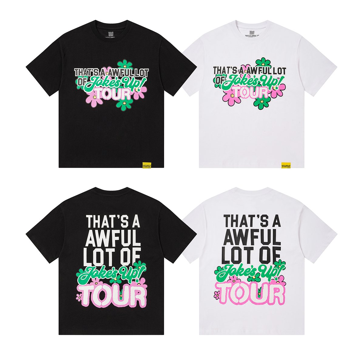 THAT'S A AWFUL LOT OF COUGH SYRUP Floral Tour Graphic T-Shirt — comparison