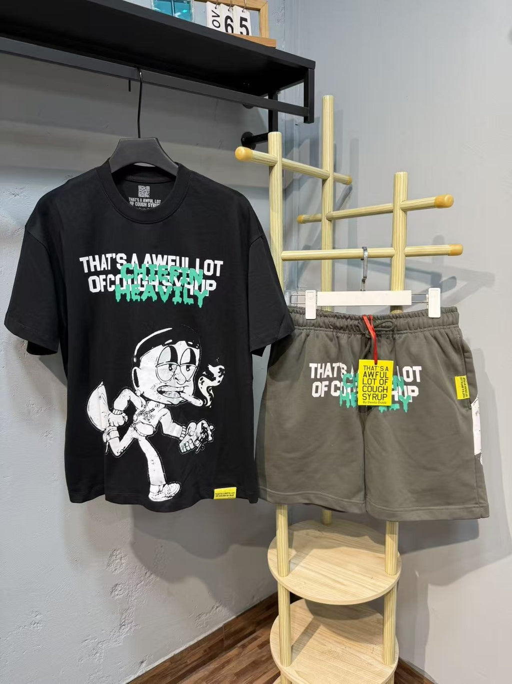 THAT'S A AWFUL LOT OF COUGH SYRUP Cartoon Short-Sleeve Set — hero