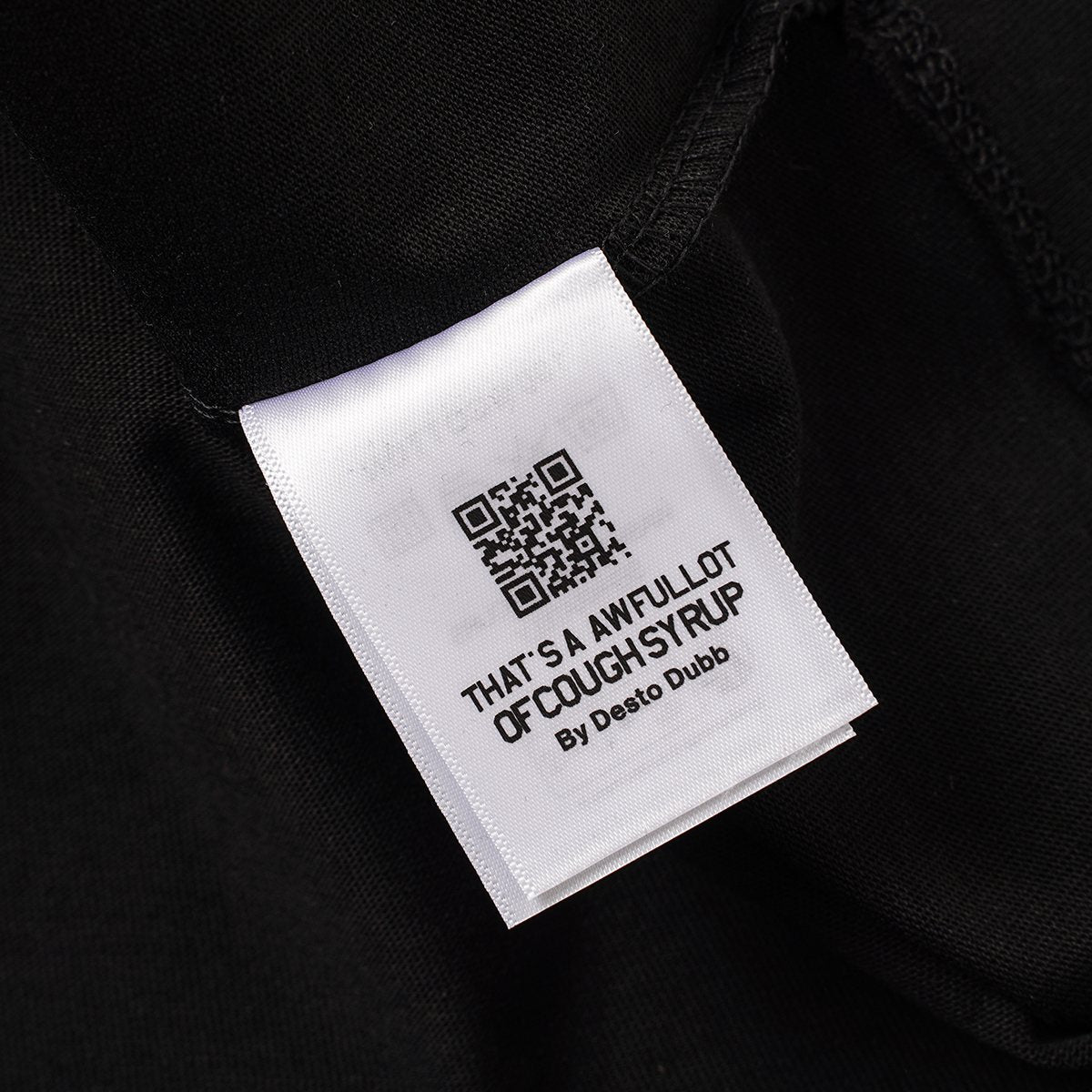 THAT'S A AWFUL LOT OF COUGH SYRUP Front & Back Graphic T-Shirt — neck_label