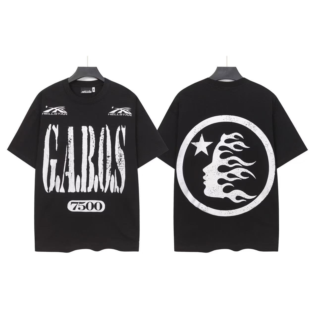 Hellstar Clarins 7500 Flame Head Graphic T-Shirt — front