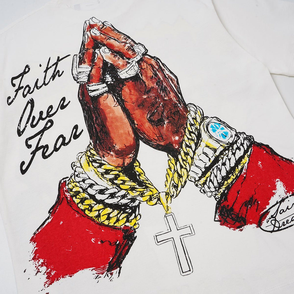 SAINT P53 Rhinestone Graphic T-Shirt — detail