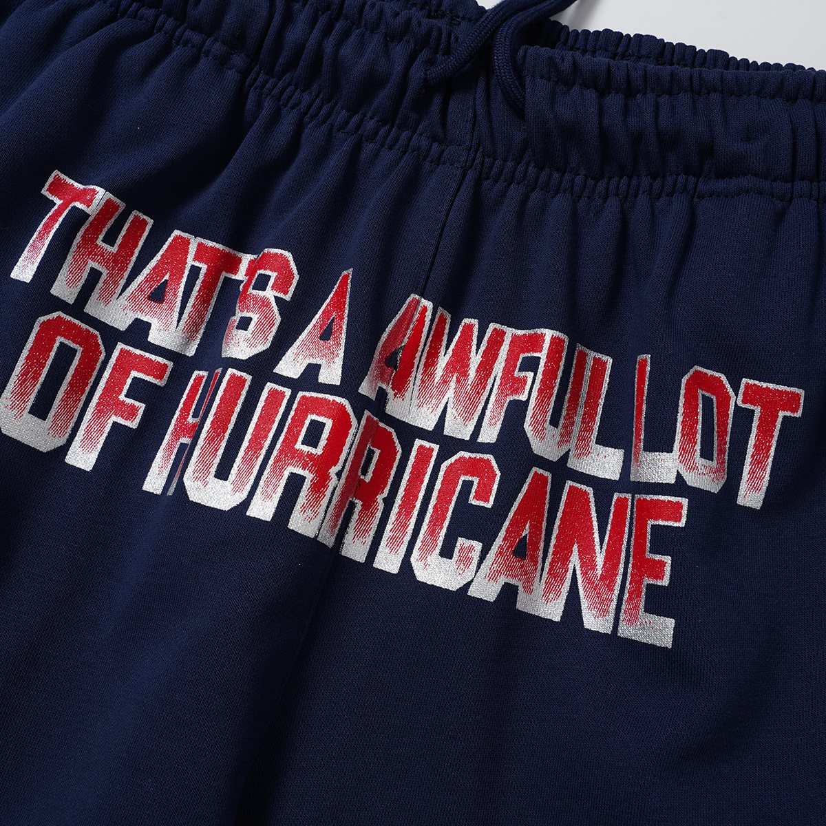 THAT'S A AWFUL LOT OF COUGH SYRUP Navy Graphic Shorts — detail