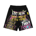 THAT'S A AWFUL LOT OF COUGH SYRUP Black Graphic Drawstring Shorts — hero