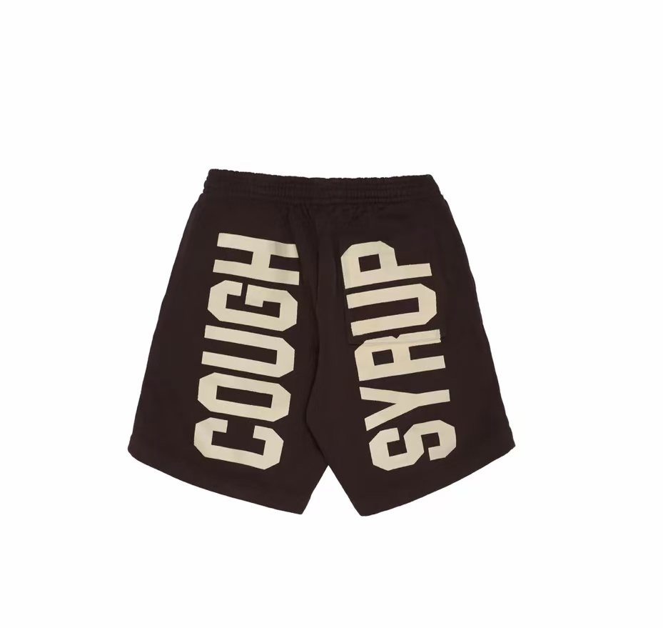 THAT'S A AWFUL LOT OF COUGH SYRUP Black Text Graphic Shorts — hero