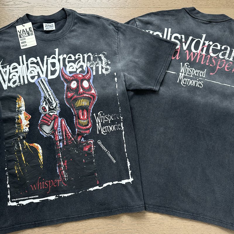VALE USA Distressed Dreams Graphic T-Shirt — context
