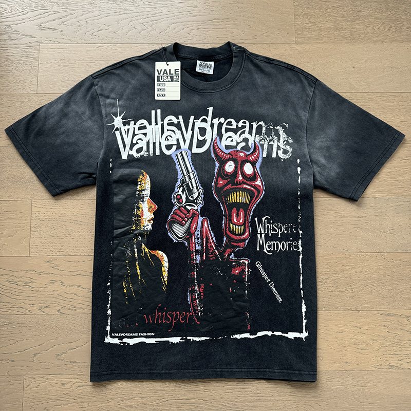 VALE USA Distressed Dreams Graphic T-Shirt — front