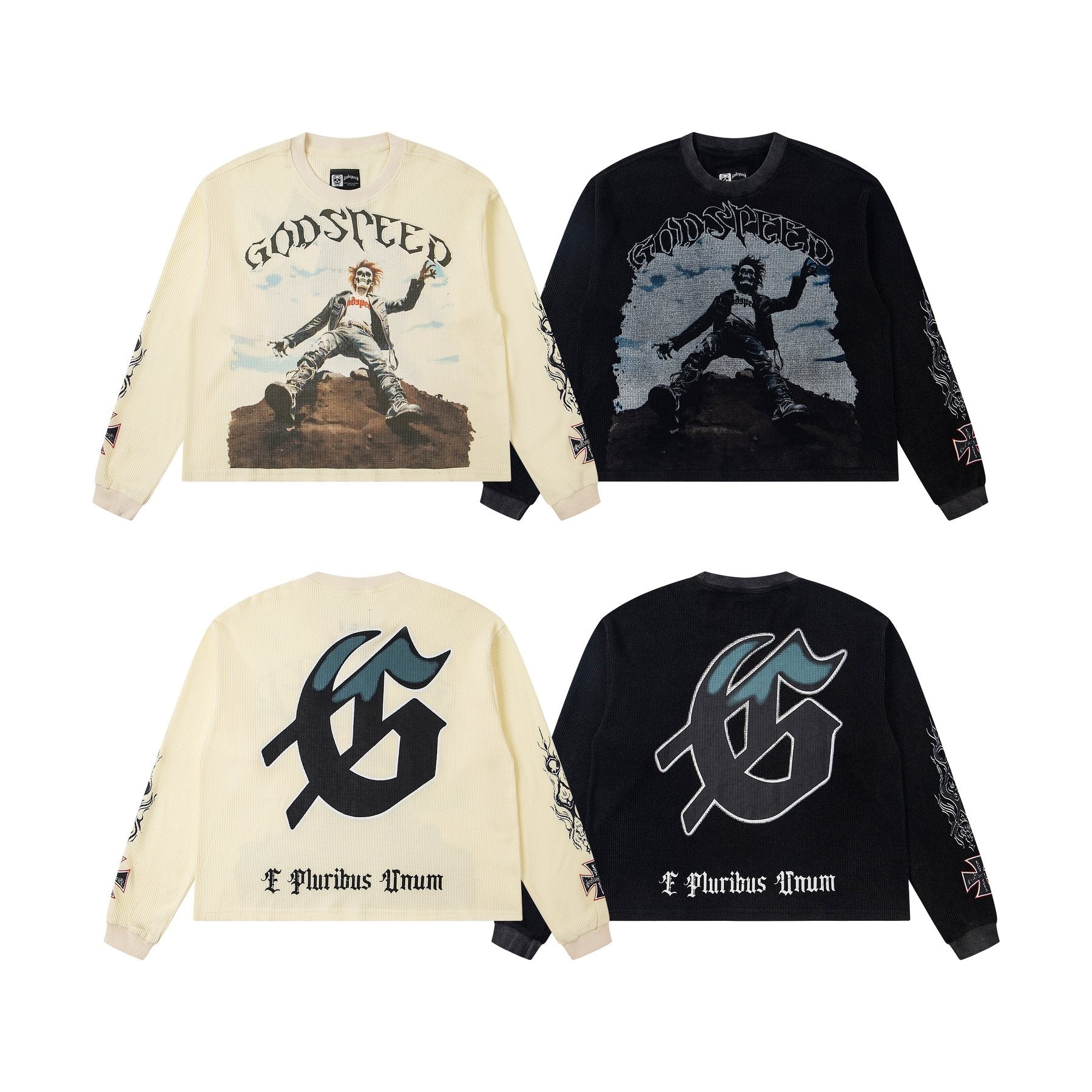 Godspeed E Pluribus Unum Graphic Long-Sleeve T-Shirt — comparison