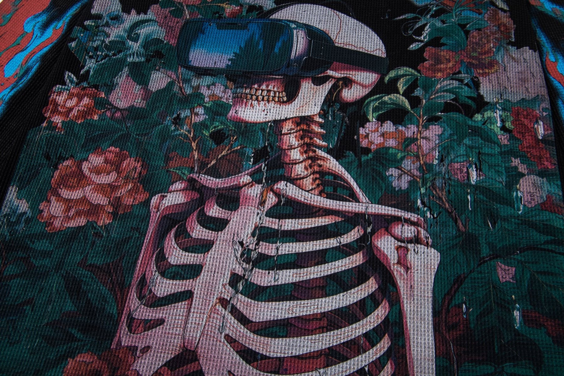 Godspeed Skeleton Floral Long-Sleeve T-Shirt — detail