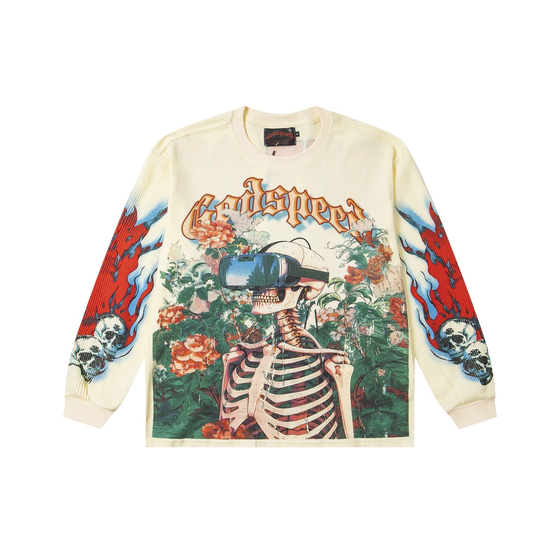 Godspeed Skeleton Floral Long-Sleeve T-Shirt — front