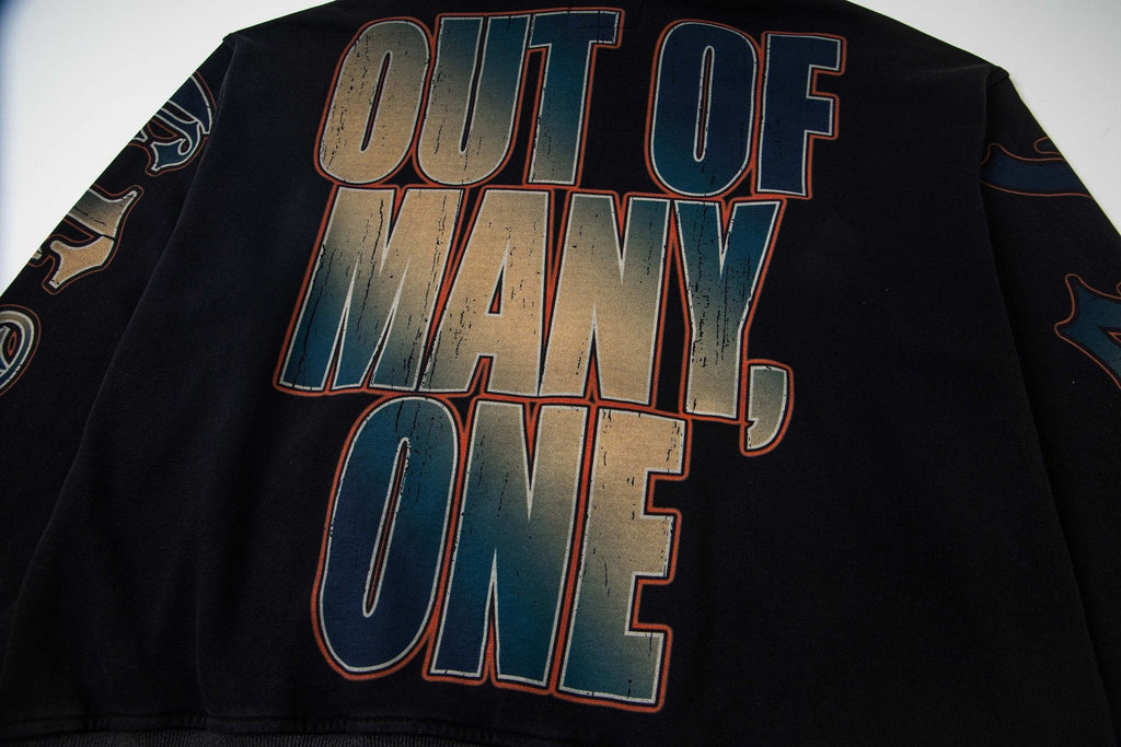 Godspeed Out of Many One Graphic Hoodie — detail