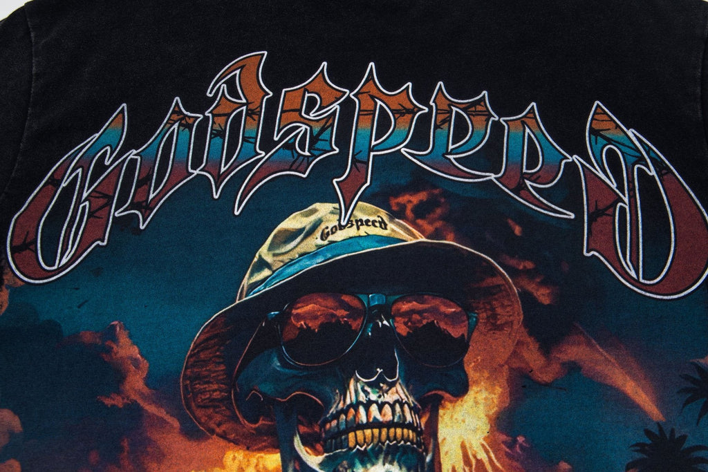 Godspeed Skeleton Back Graphic T-Shirt — detail