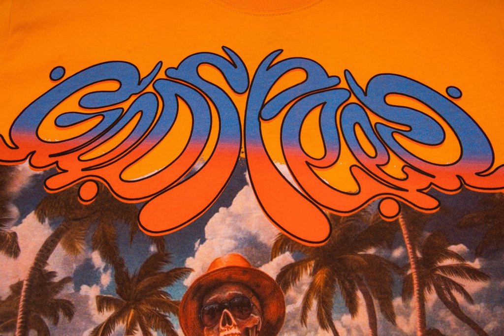 Godspeed Beach Skeleton Graphic T-Shirt — detail