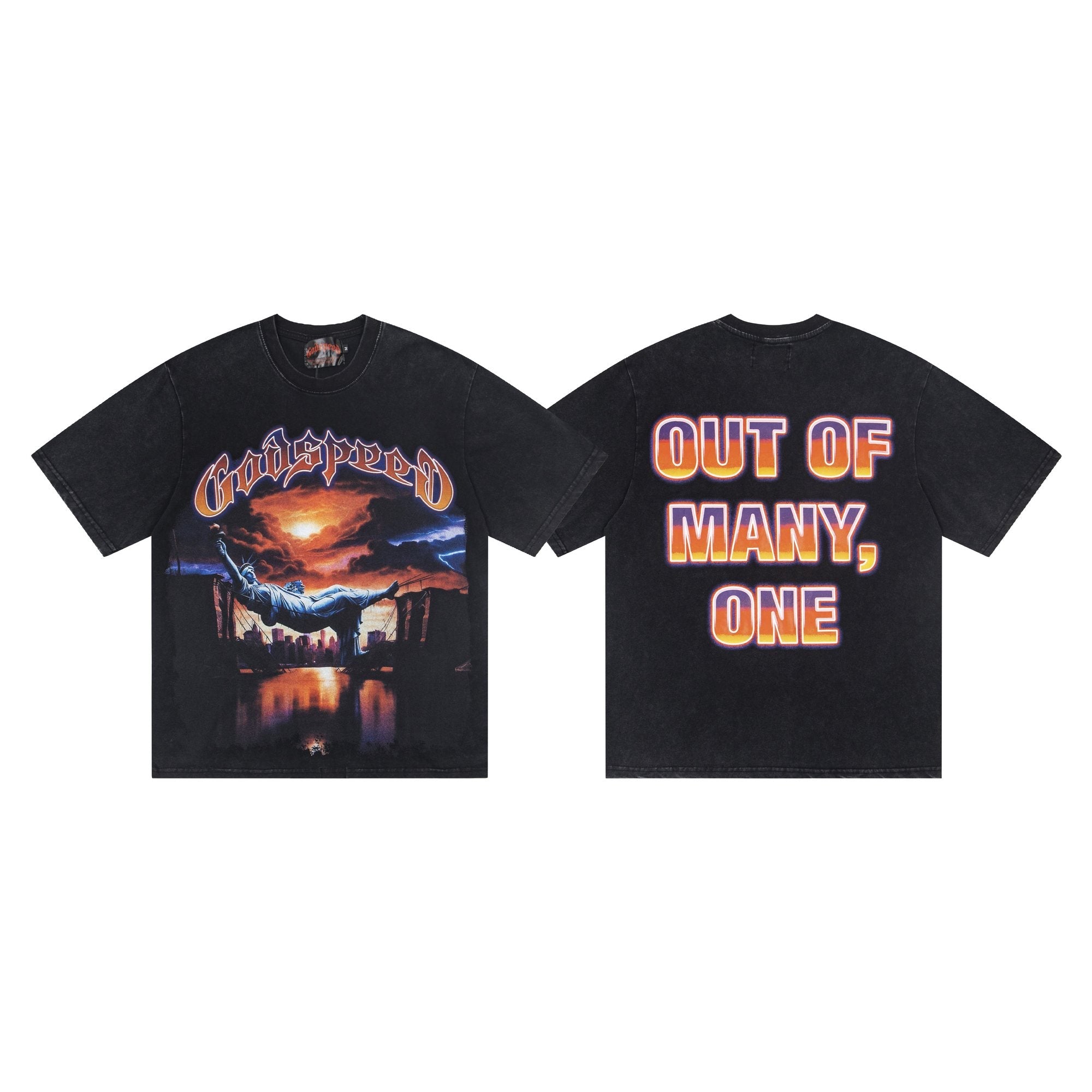Godspeed Out of Many One Short-Sleeve Graphic T-Shirt — hero