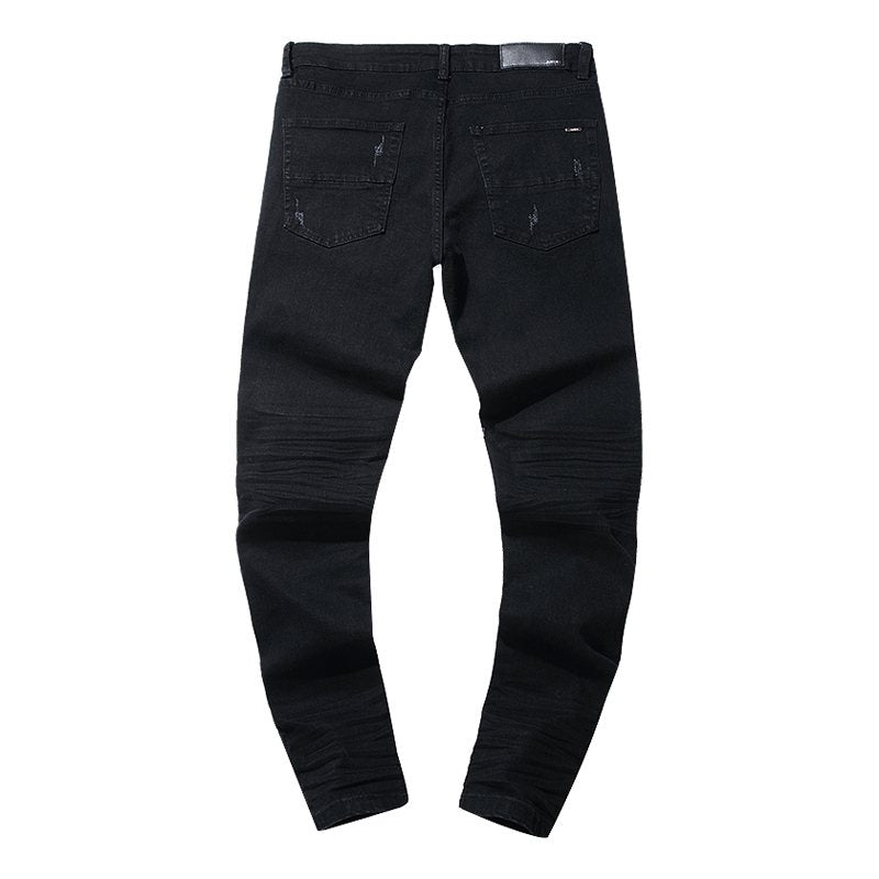 AMIRI Black Distressed Biker Jeans — back