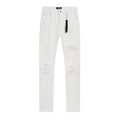AMIRI White Distressed Ribbed Panel Jeans — hero