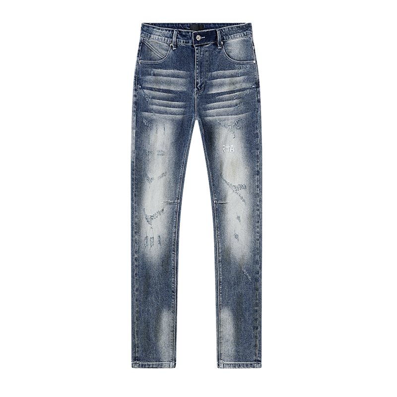 R+A Washed Distressed Jeans — front