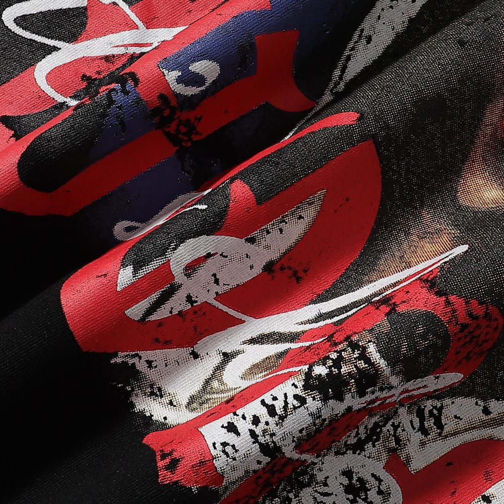 RARE PEACE Mad World Graphic Short-Sleeve T-Shirt — detail