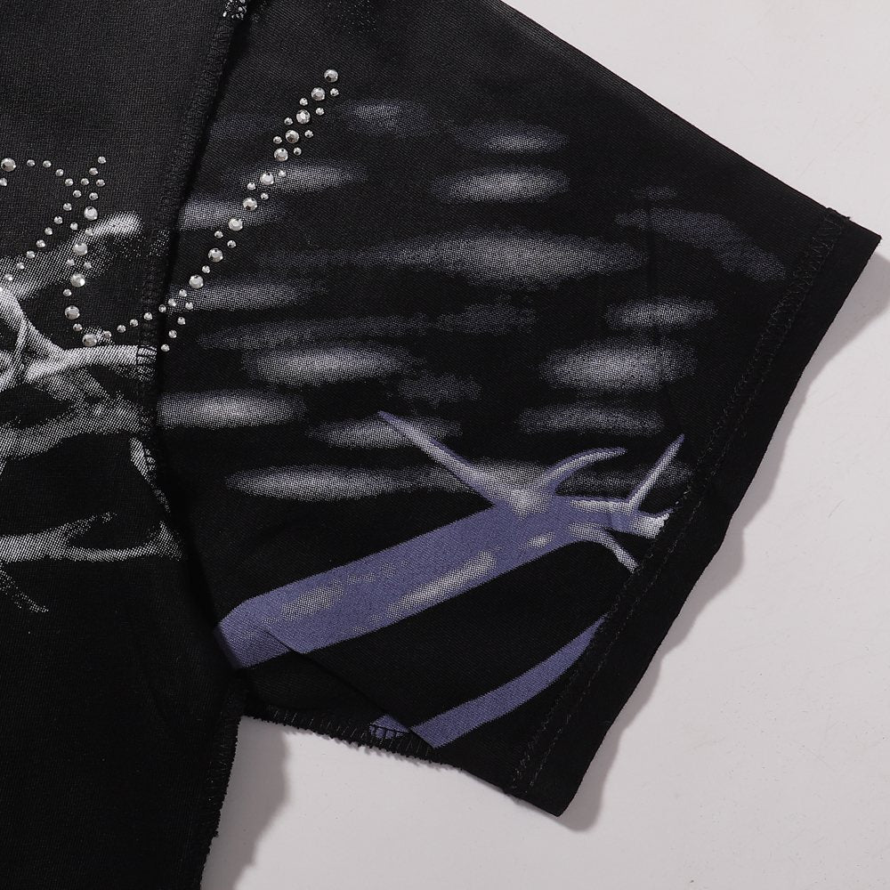 RARE PEACE America First Gothic Graphic T-Shirt — detail