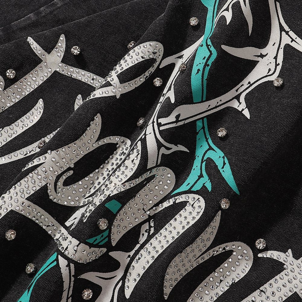 R3BEL Eternally Grateful Rhinestone Graphic T-Shirt — detail