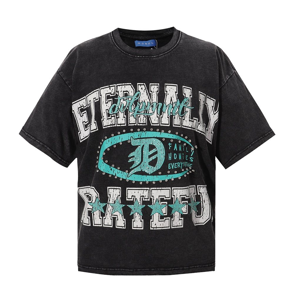 R3BEL Eternally Grateful Rhinestone Graphic T-Shirt — hero