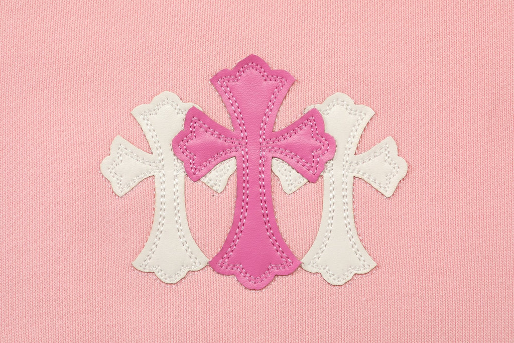 Chrome Hearts Pink Graphic Applique Crewneck Sweatshirt — detail