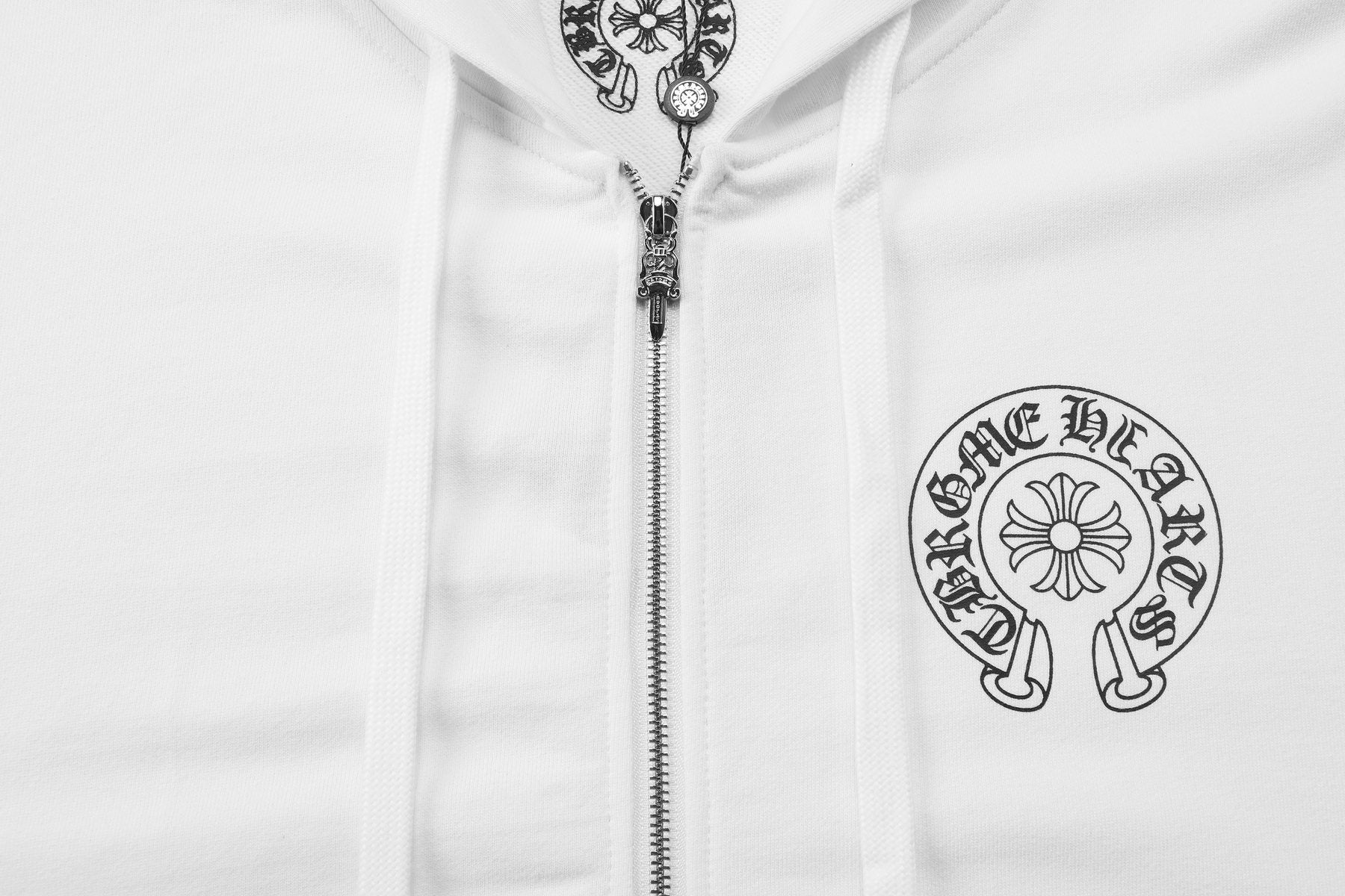 Chrome Hearts Horseshoe Graphic Zip Hoodie — detail