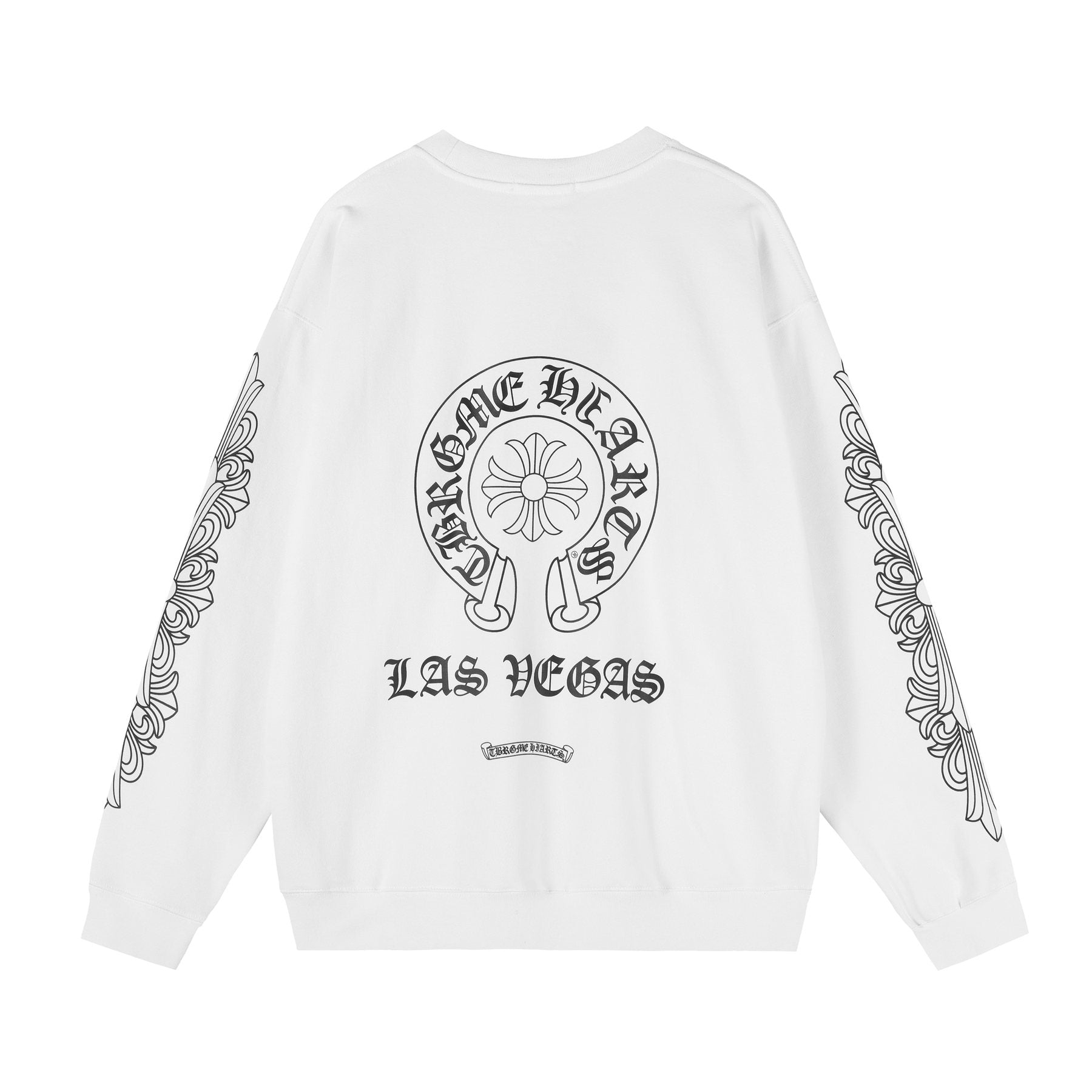 Chrome Hearts Front & Sleeve Graphic Crewneck Sweatshirt — back