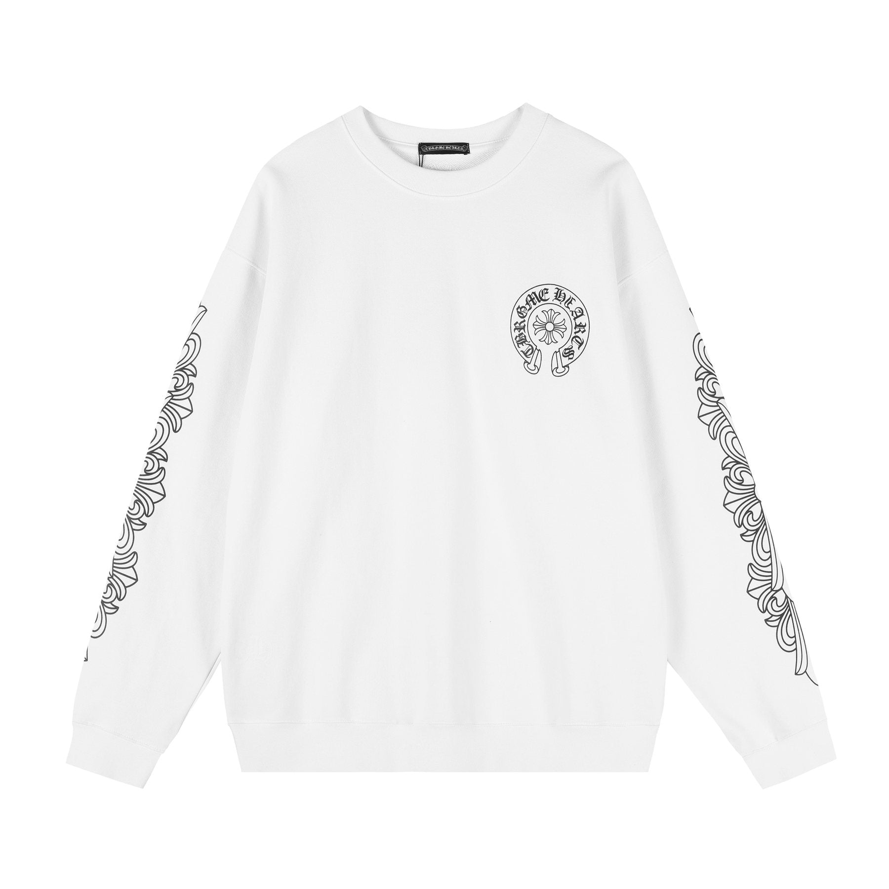Chrome Hearts Front & Sleeve Graphic Crewneck Sweatshirt — front