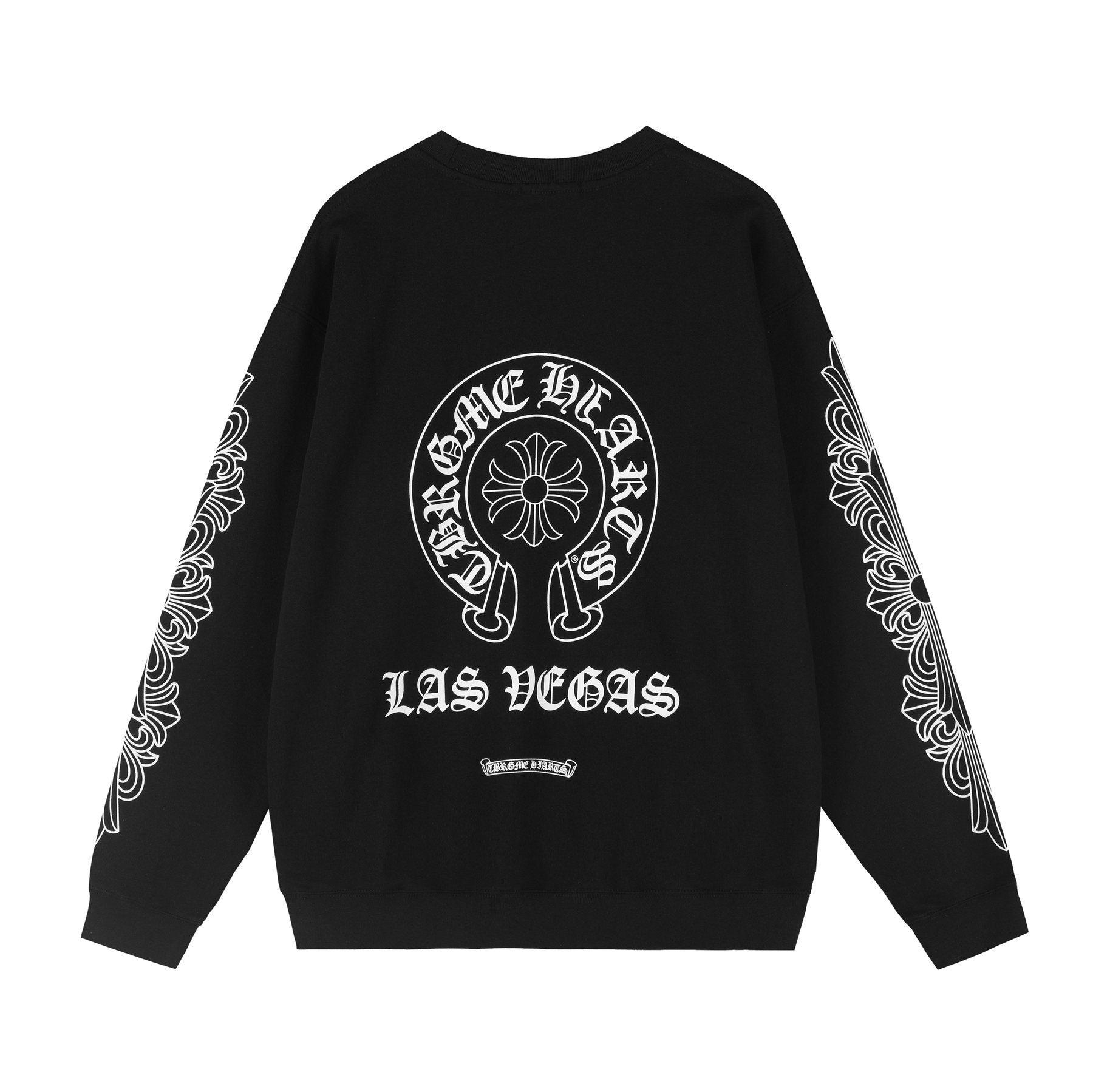 Chrome Hearts Front & Sleeve Graphic Crewneck Sweatshirt — back