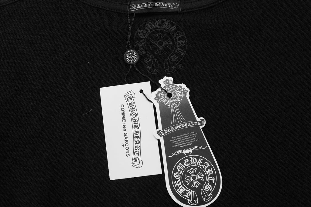 Chrome Hearts Front & Sleeve Graphic Crewneck Sweatshirt — hang_tag