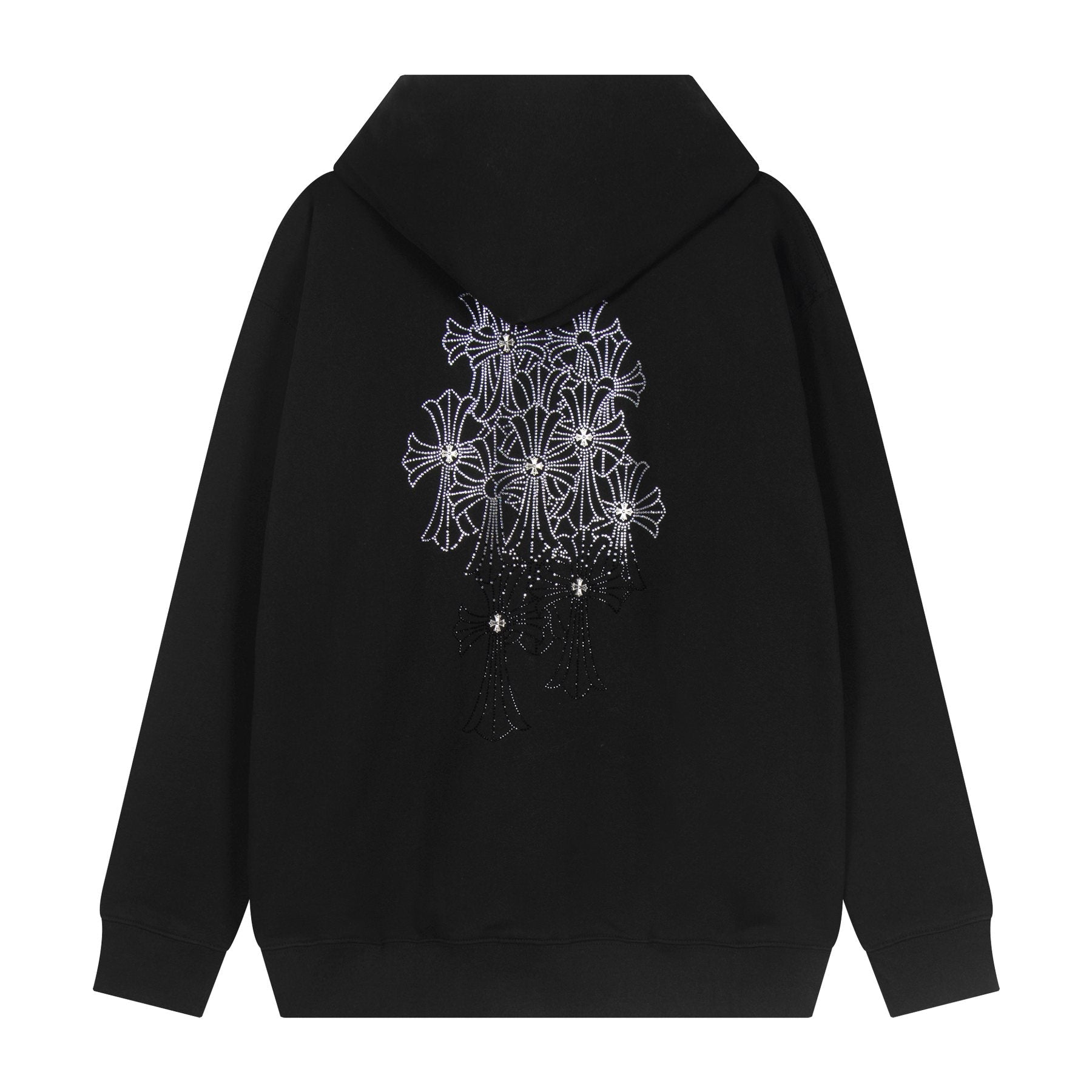 Chrome Hearts Floral Cross Graphic Full-Zip Hoodie — back