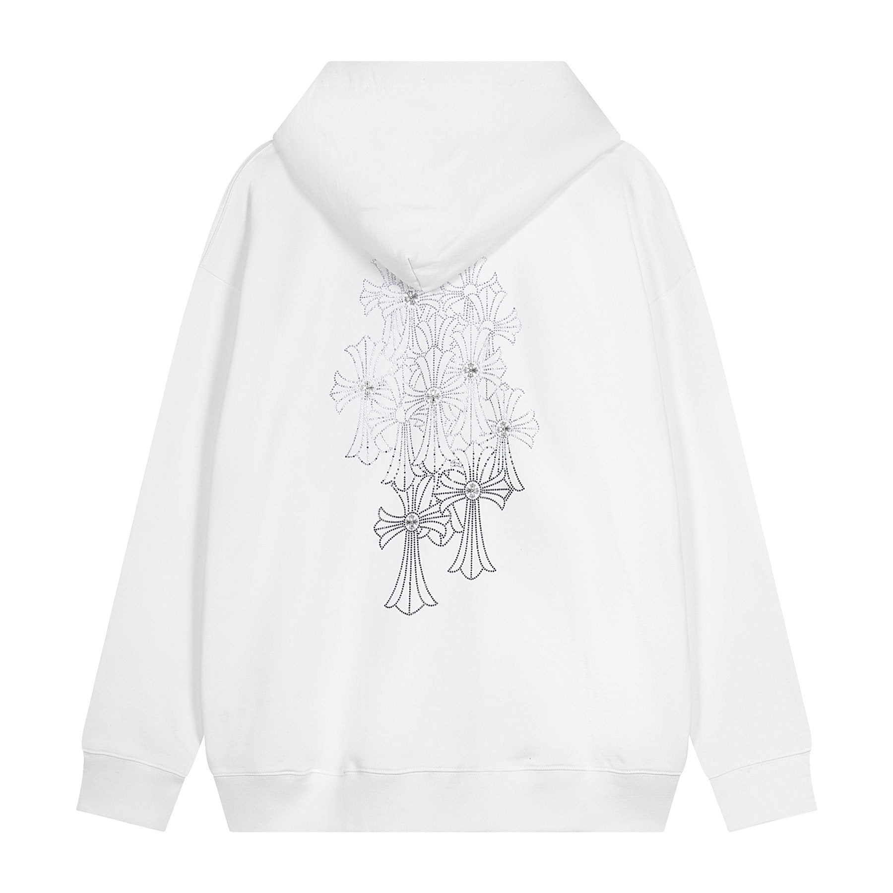 Chrome Hearts Floral Cross Graphic Full-Zip Hoodie — back