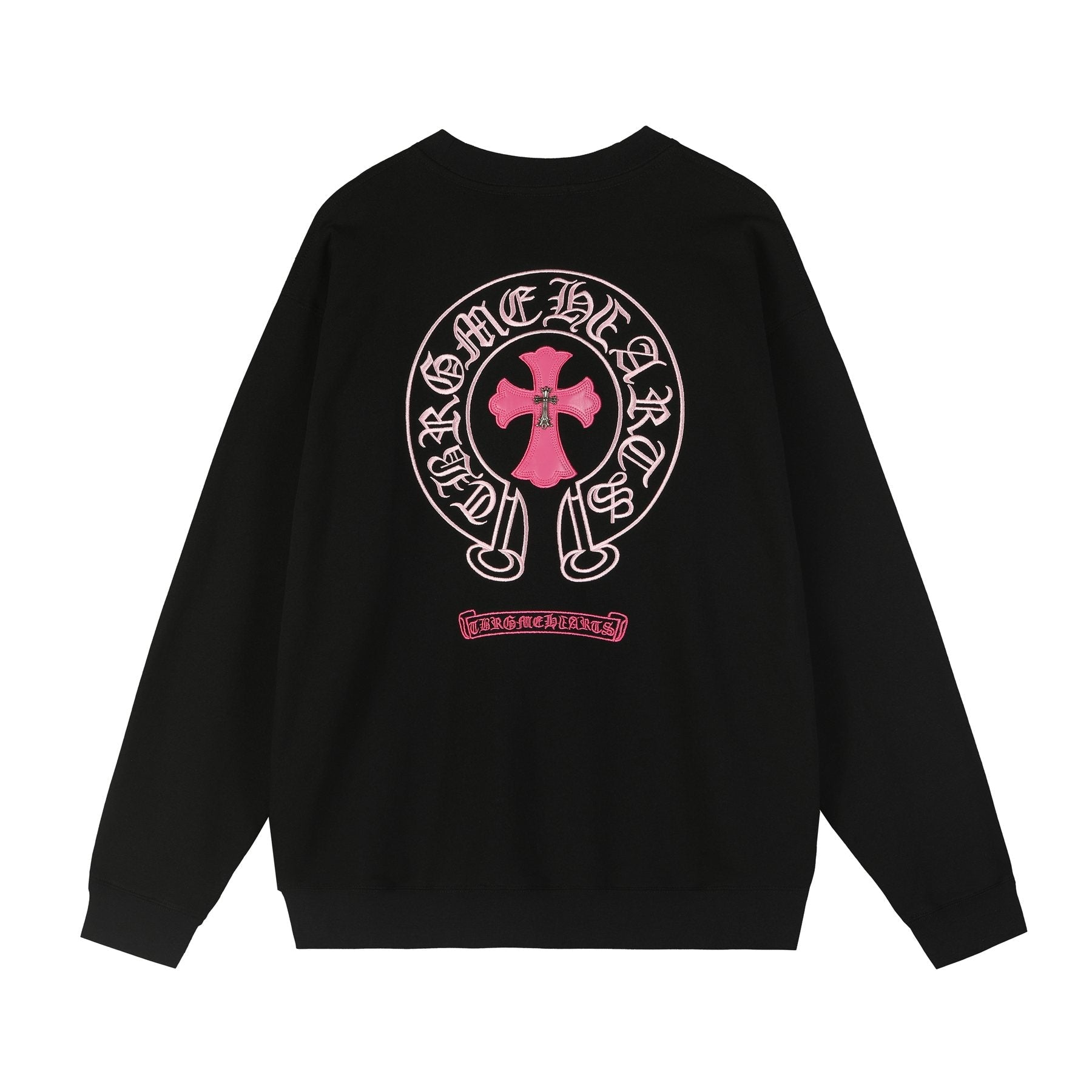 Chrome Hearts Contrast Leather Label Graphic Sweatshirt — back