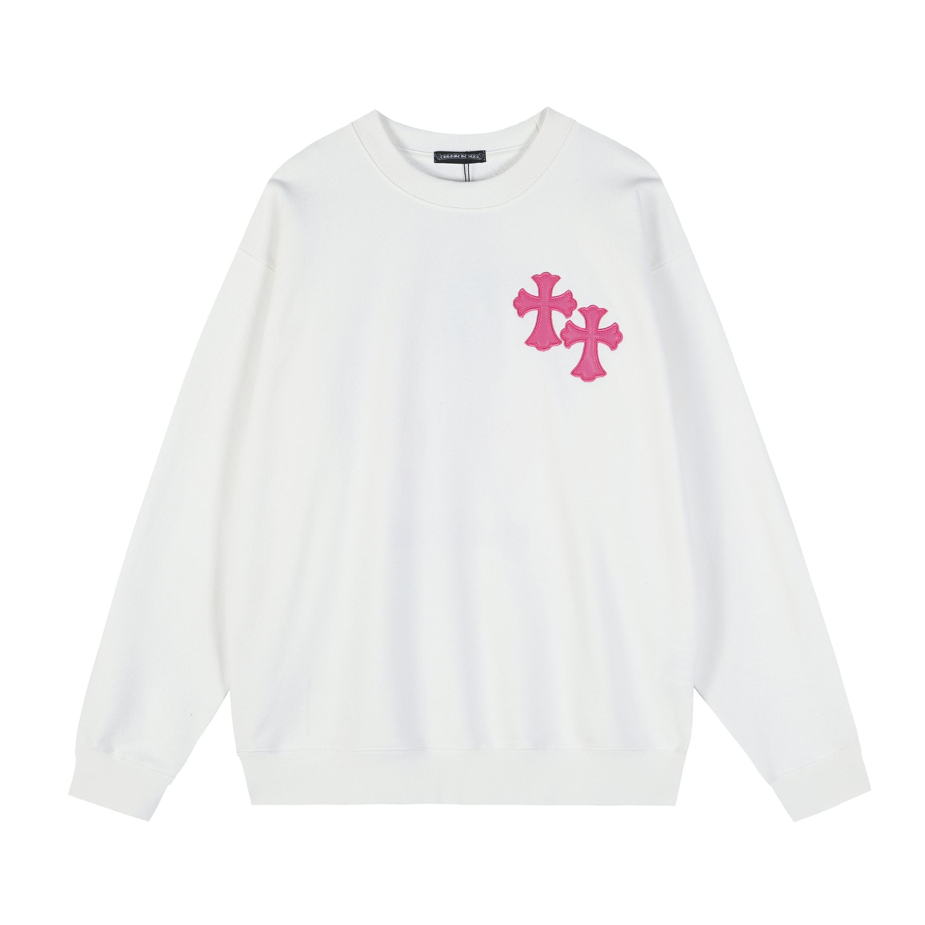 Chrome Hearts Contrast Leather Label Graphic Sweatshirt — front