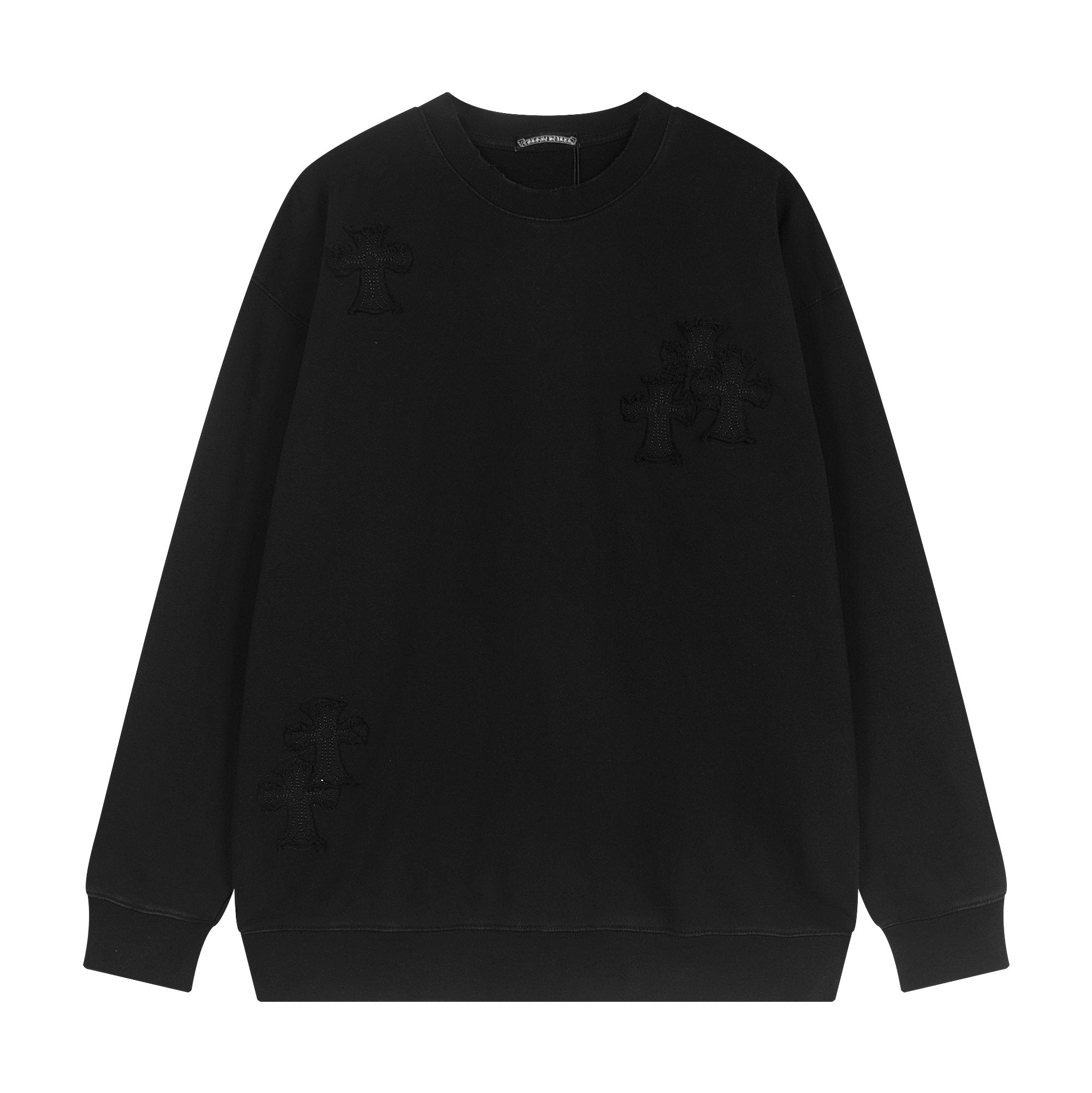 Chrome Hearts Rhinestone Horseshoe Applique Crewneck Sweatshirt — hero