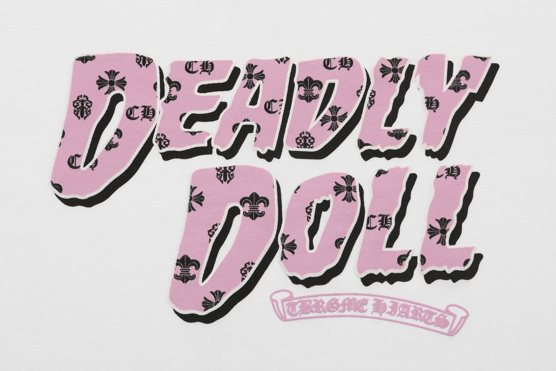 Chrome Hearts Deadly Doll Girl Graphic Short-Sleeve T-Shirt — detail
