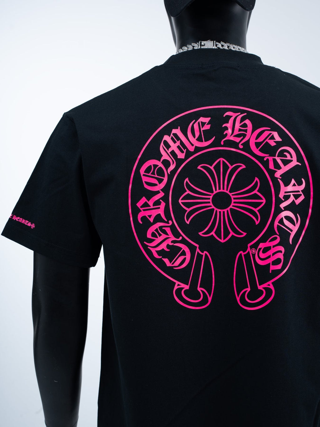 Chrome Hearts Pink Back Graphic Pocket T-Shirt — detail