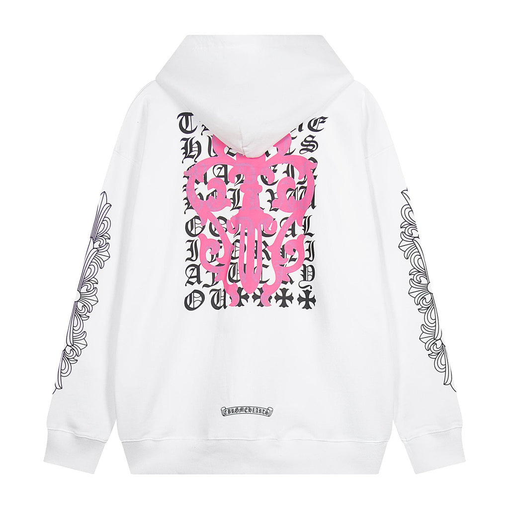 Chrome Hearts Horseshoe Cross Graphic Zip Hoodie — back