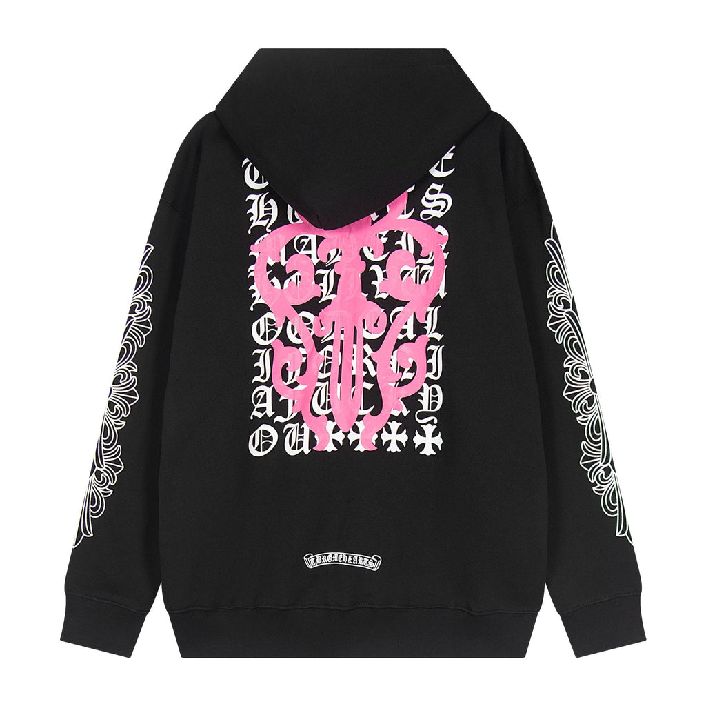 Chrome Hearts Horseshoe Cross Graphic Zip Hoodie — back